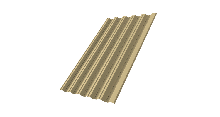 Профнастил НС35 R 0.45 PE RAL 1014 слоновая кость