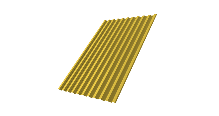 Профнастил С21 R 0.45 PE RAL 1018 желтый