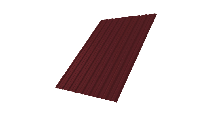 Профнастил С10В 0.45 PE с пленкой RAL 3005 красное вино