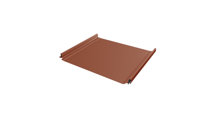 Кликфальц Pro Grand Line 0,5 Satin Matt с пленкой на замках RAL 8004 терракота