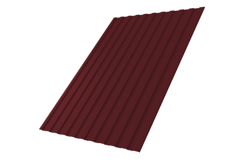 Профнастил С8А 0,45 PE RAL 3005 красно вино