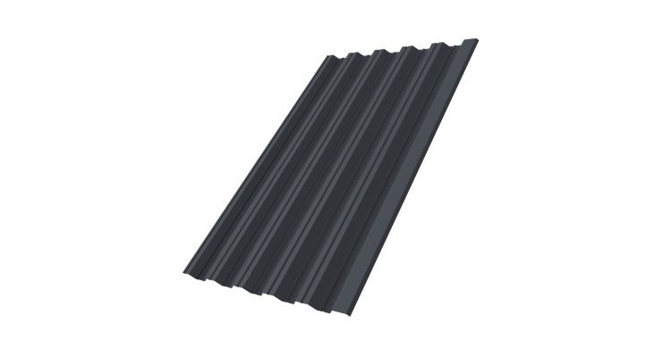 Профнастил HC35R Grand Line 0,5 Atlas X RAL 7024 мокрый асфальт