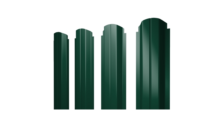 Штакетник П-образный А фигурный 0,45 Drap TR RAL 6005 зеленый мох