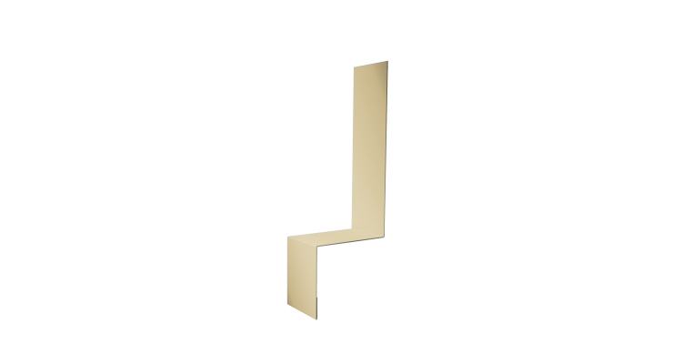 Планка примыкание боковое фальц 0,45 Drap TX RAL 1015 светлая слоновая кость (3м)