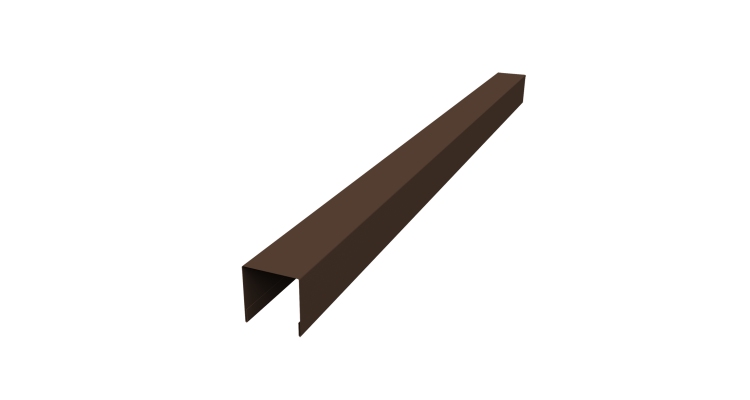 Планка вертикальная лицевая для забора жалюзи Palermo 0,45 Drap TwinColor RAL 8017 шоколад (1,8м)