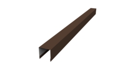 Планка вертикальная лицевая для забора жалюзи Palermo 0,5 Rooftop Бархат RAL 8017 шоколад (1,8м)