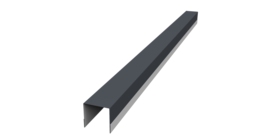 Планка вертикальная обратная для забора жалюзи Palermo 0,5 Satin Matt TX RAL 7024 мокрый асфальт (2м)