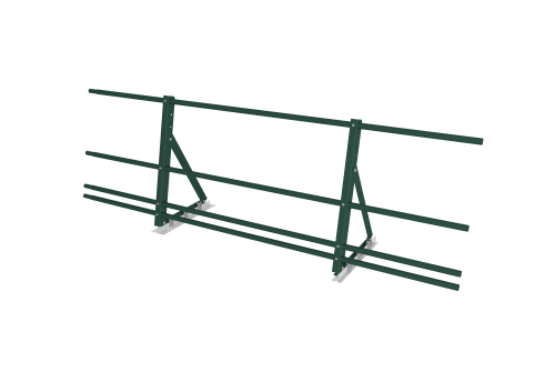 Ограждение кровельное со снегозадержателем на фальц Optima 0,65х2м RAL 6005