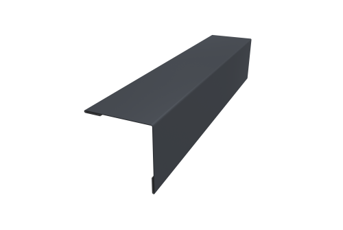 Планка завершающая 50х50 жалюзи Milan 0,5 Satin RAL 7024 мокрый асфальт (3м)